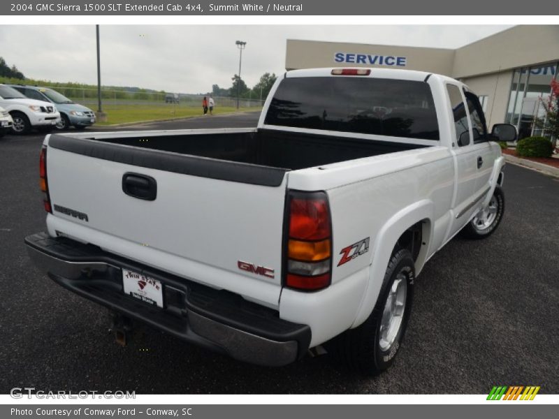 Summit White / Neutral 2004 GMC Sierra 1500 SLT Extended Cab 4x4