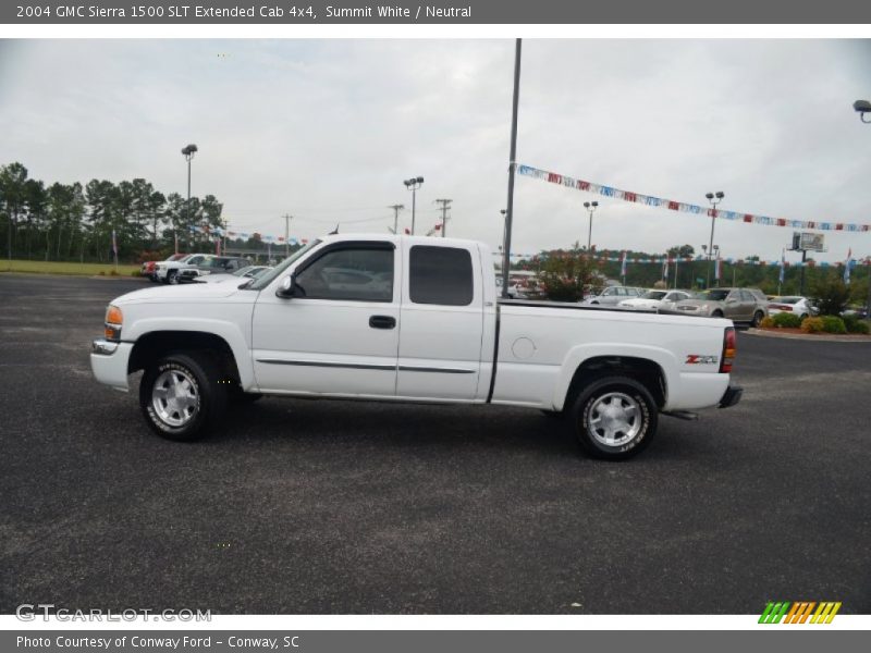 Summit White / Neutral 2004 GMC Sierra 1500 SLT Extended Cab 4x4