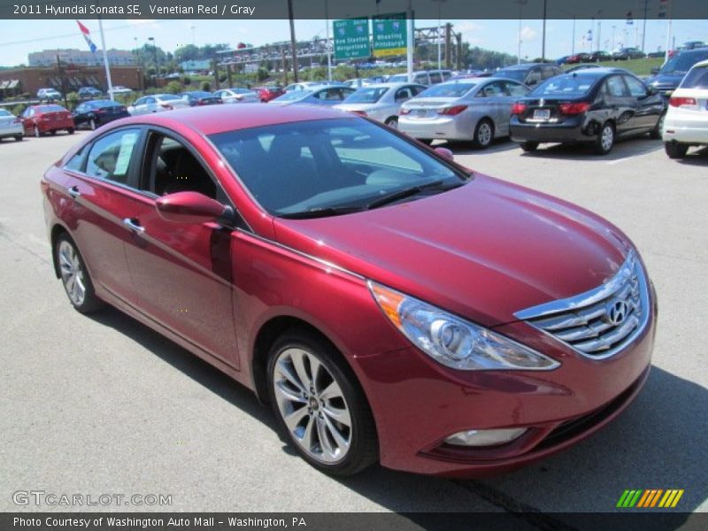 Venetian Red / Gray 2011 Hyundai Sonata SE