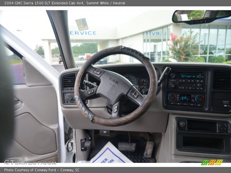 Summit White / Neutral 2004 GMC Sierra 1500 SLT Extended Cab 4x4