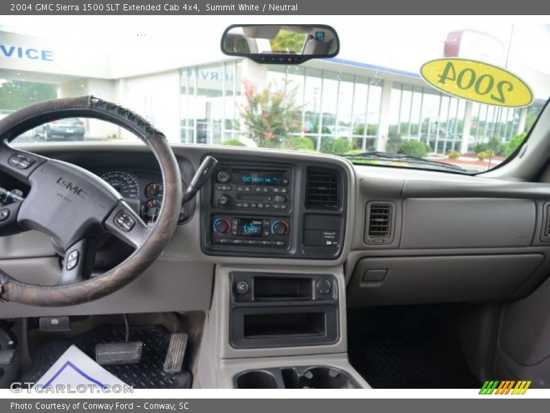 Summit White / Neutral 2004 GMC Sierra 1500 SLT Extended Cab 4x4