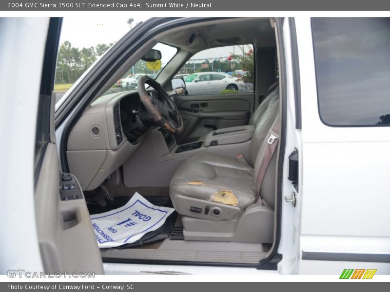 Summit White / Neutral 2004 GMC Sierra 1500 SLT Extended Cab 4x4