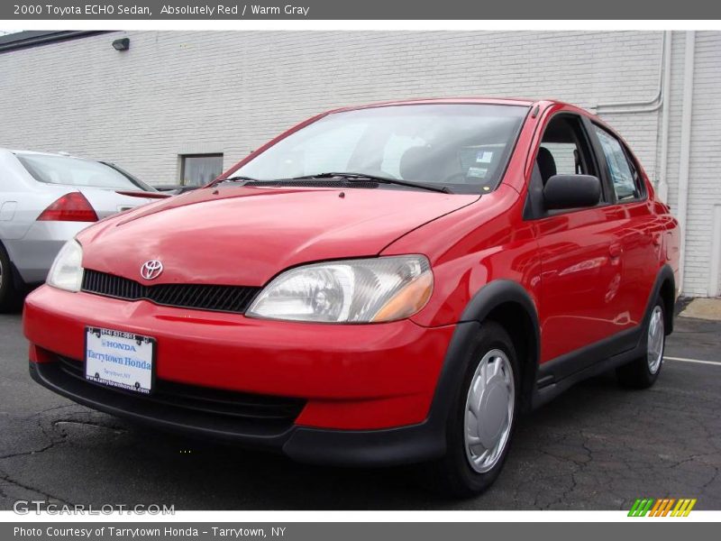 Absolutely Red / Warm Gray 2000 Toyota ECHO Sedan