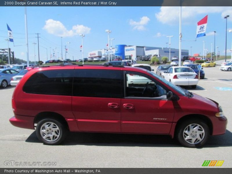 Inferno Red Pearlcoat / Mist Gray 2000 Dodge Grand Caravan SE
