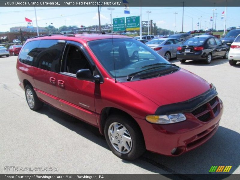 Inferno Red Pearlcoat / Mist Gray 2000 Dodge Grand Caravan SE
