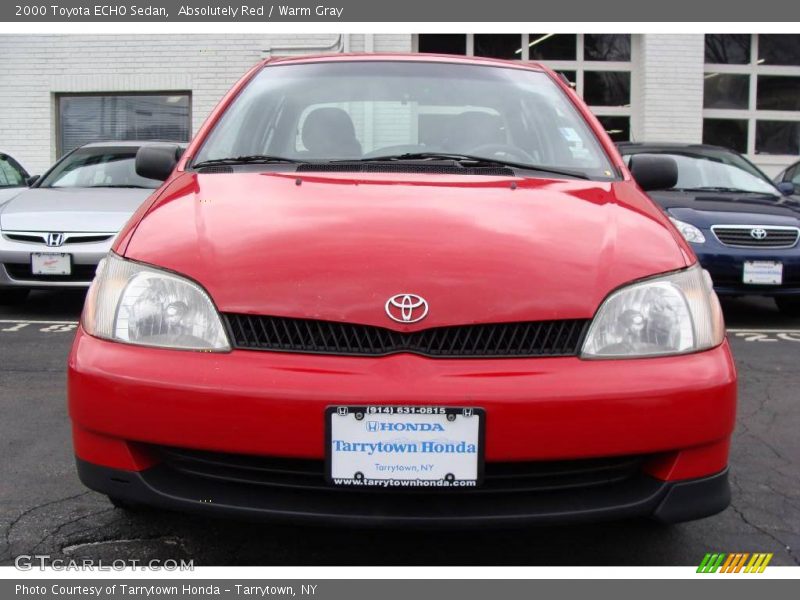 Absolutely Red / Warm Gray 2000 Toyota ECHO Sedan