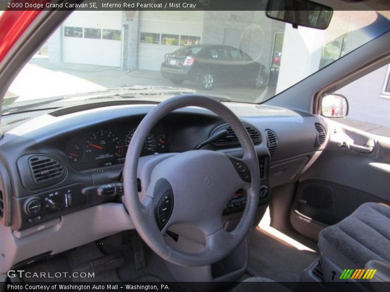 Inferno Red Pearlcoat / Mist Gray 2000 Dodge Grand Caravan SE