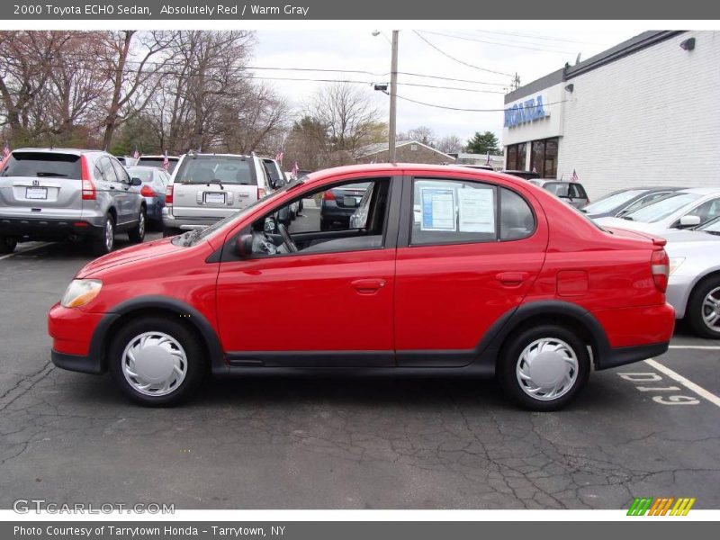 Absolutely Red / Warm Gray 2000 Toyota ECHO Sedan