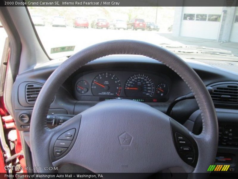 Inferno Red Pearlcoat / Mist Gray 2000 Dodge Grand Caravan SE