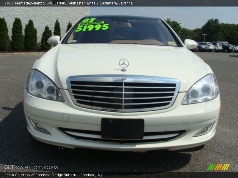 Alabaster White / Cashmere/Savanna 2007 Mercedes-Benz S 600 Sedan