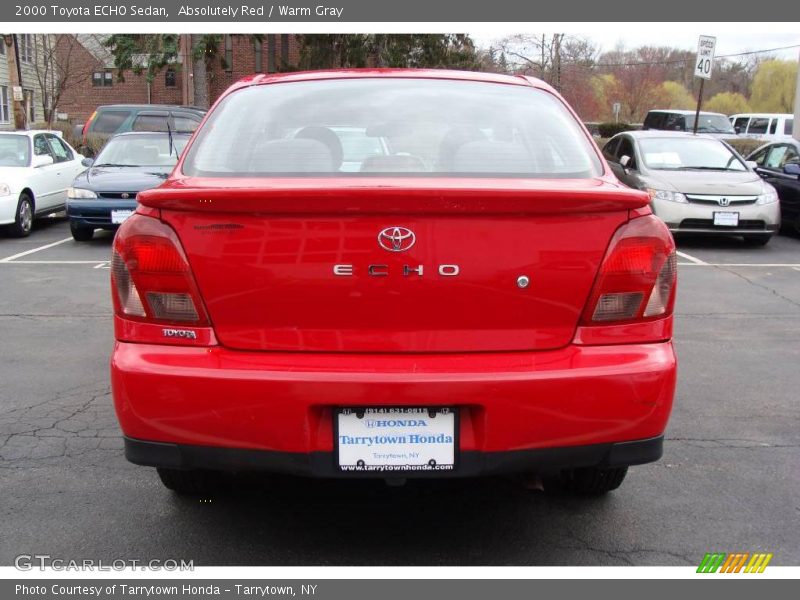 Absolutely Red / Warm Gray 2000 Toyota ECHO Sedan