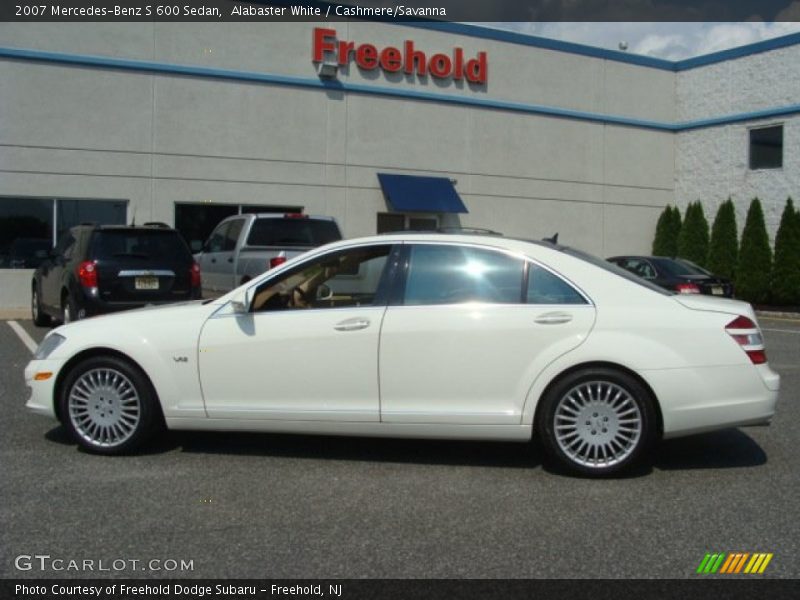 Alabaster White / Cashmere/Savanna 2007 Mercedes-Benz S 600 Sedan