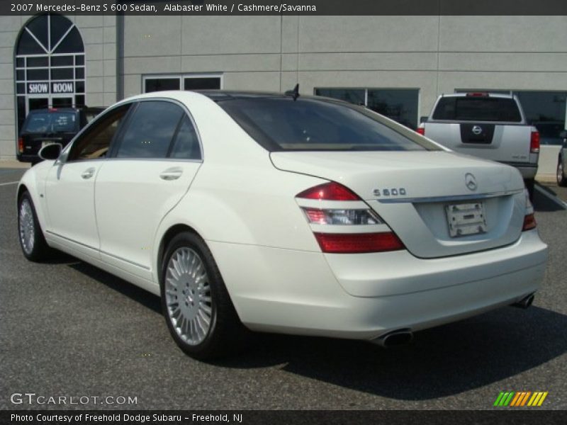 Alabaster White / Cashmere/Savanna 2007 Mercedes-Benz S 600 Sedan