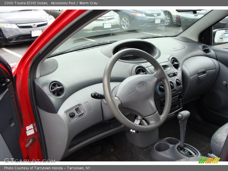 Absolutely Red / Warm Gray 2000 Toyota ECHO Sedan