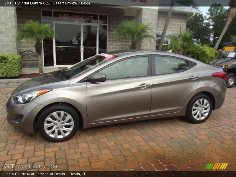 Desert Bronze / Beige 2011 Hyundai Elantra GLS