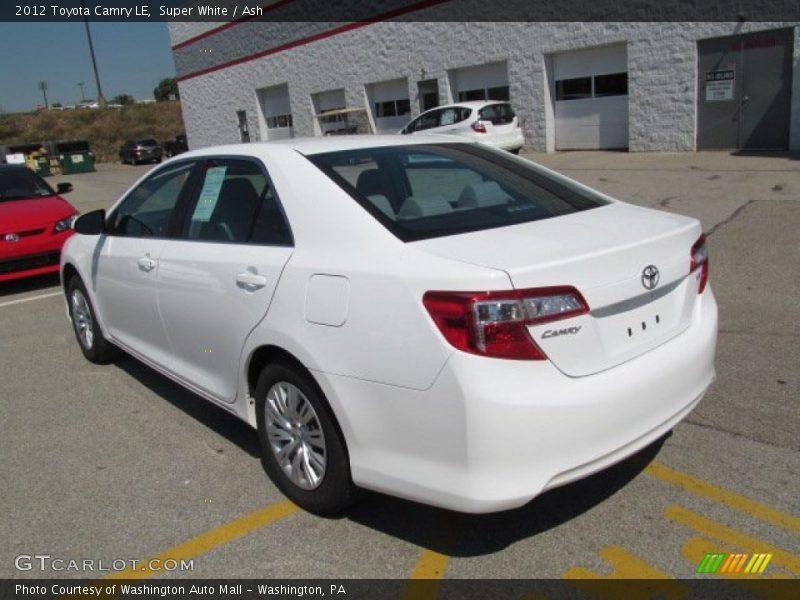 Super White / Ash 2012 Toyota Camry LE