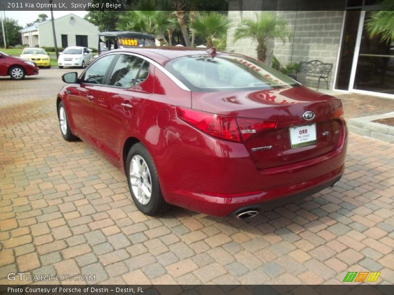 Spicy Red / Beige 2011 Kia Optima LX