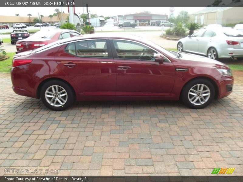 Spicy Red / Beige 2011 Kia Optima LX