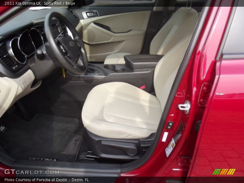 Spicy Red / Beige 2011 Kia Optima LX