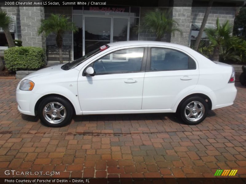 Summit White / Charcoal 2008 Chevrolet Aveo LS Sedan