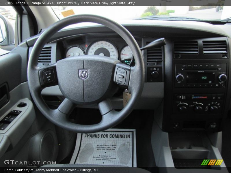 Bright White / Dark Slate Gray/Light Slate Gray 2009 Dodge Durango SE 4x4