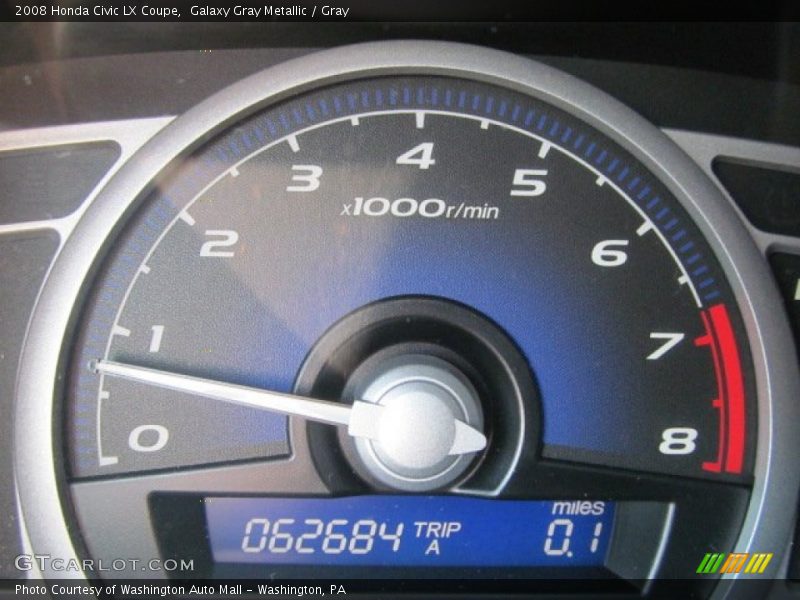 Galaxy Gray Metallic / Gray 2008 Honda Civic LX Coupe