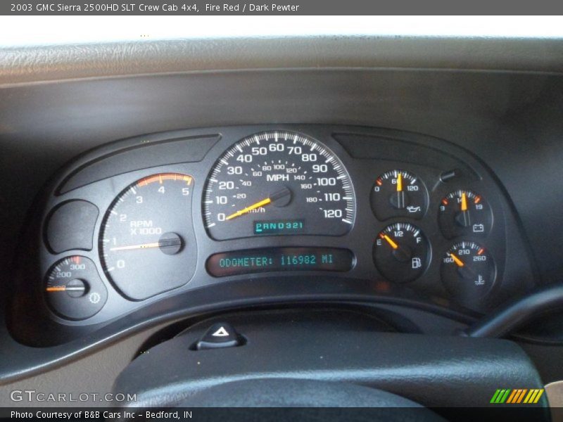 Fire Red / Dark Pewter 2003 GMC Sierra 2500HD SLT Crew Cab 4x4