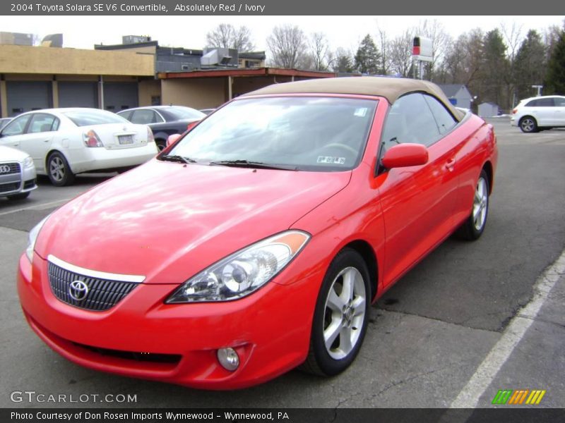 Absolutely Red / Ivory 2004 Toyota Solara SE V6 Convertible