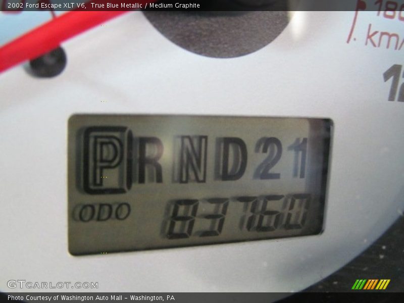True Blue Metallic / Medium Graphite 2002 Ford Escape XLT V6