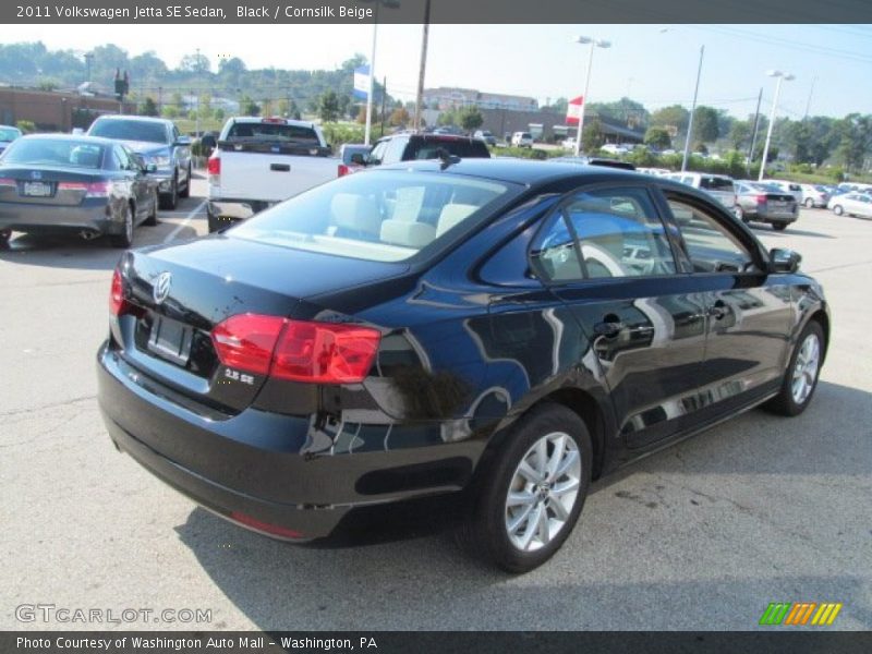 Black / Cornsilk Beige 2011 Volkswagen Jetta SE Sedan