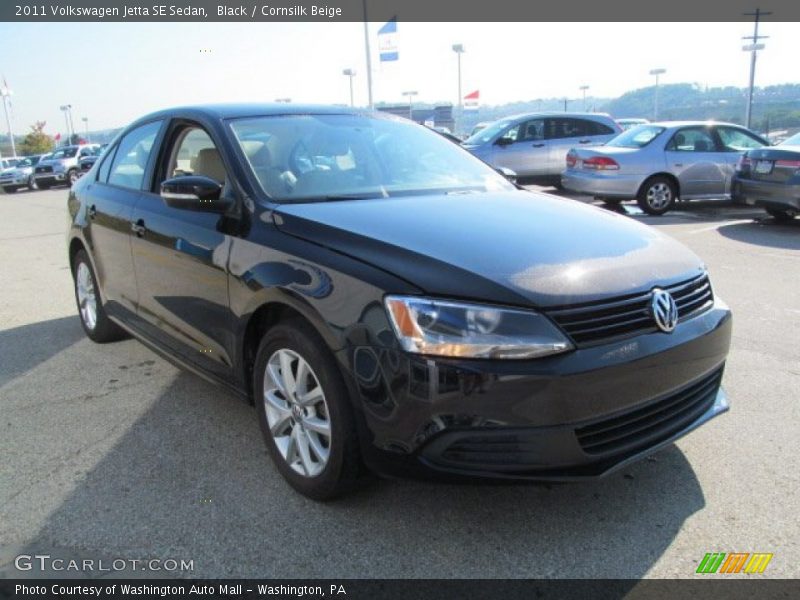 Black / Cornsilk Beige 2011 Volkswagen Jetta SE Sedan