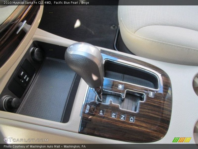 Pacific Blue Pearl / Beige 2010 Hyundai Santa Fe GLS 4WD