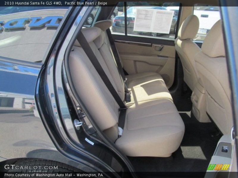 Pacific Blue Pearl / Beige 2010 Hyundai Santa Fe GLS 4WD
