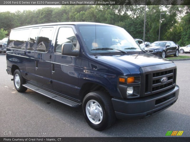 Dark Blue Pearl Metallic / Medium Flint 2008 Ford E Series Van E150 Passenger