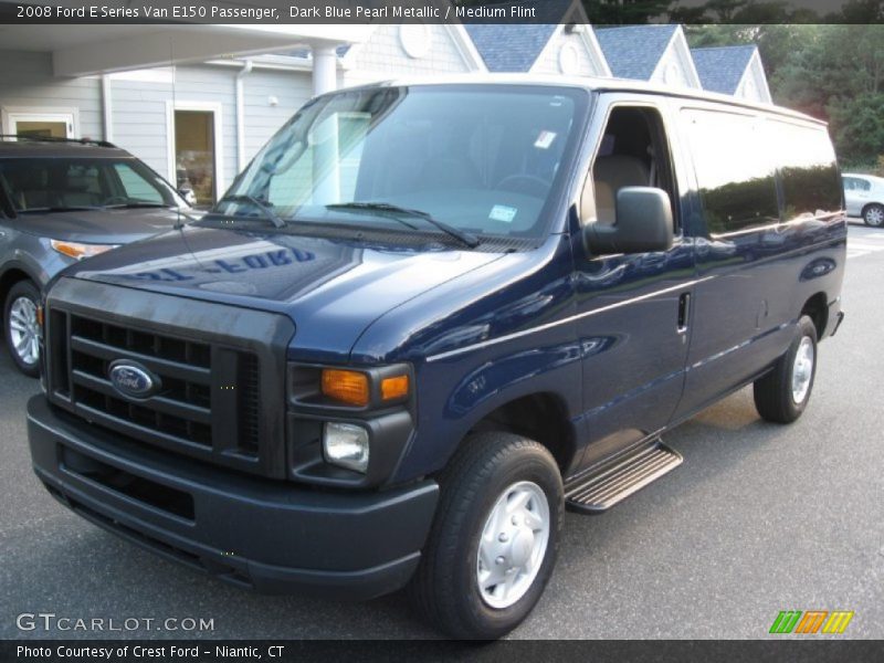 Dark Blue Pearl Metallic / Medium Flint 2008 Ford E Series Van E150 Passenger