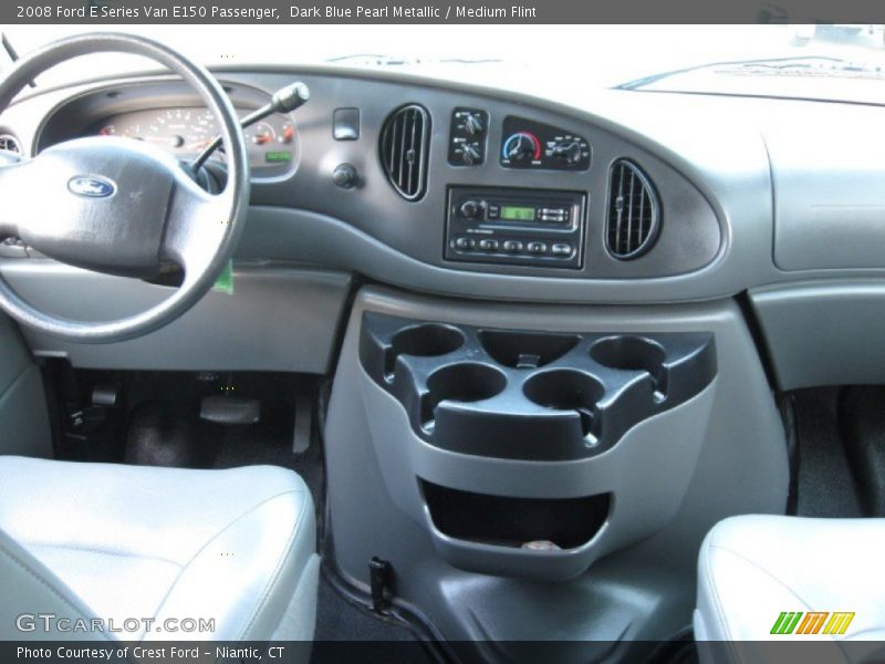Dark Blue Pearl Metallic / Medium Flint 2008 Ford E Series Van E150 Passenger