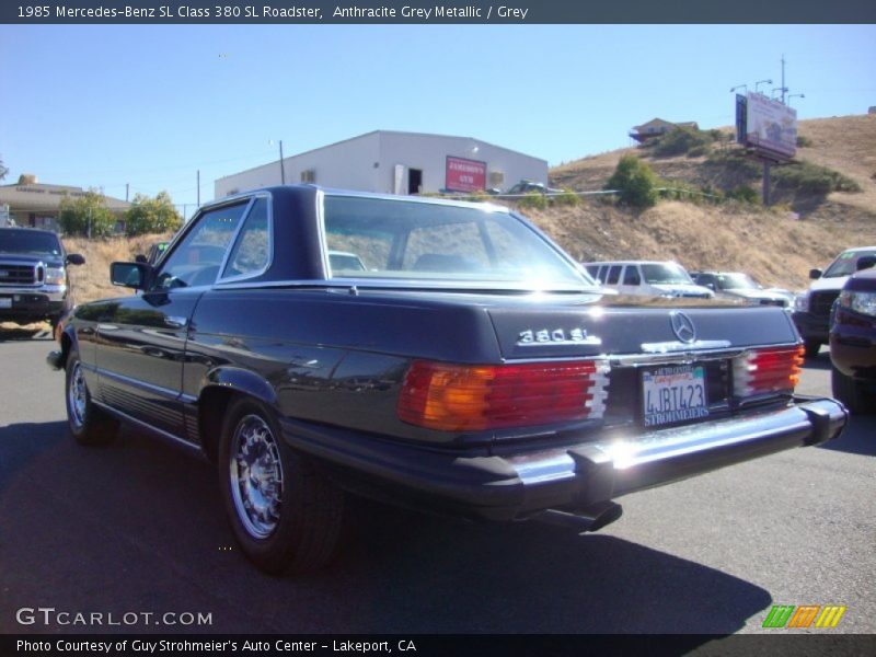 Anthracite Grey Metallic / Grey 1985 Mercedes-Benz SL Class 380 SL Roadster