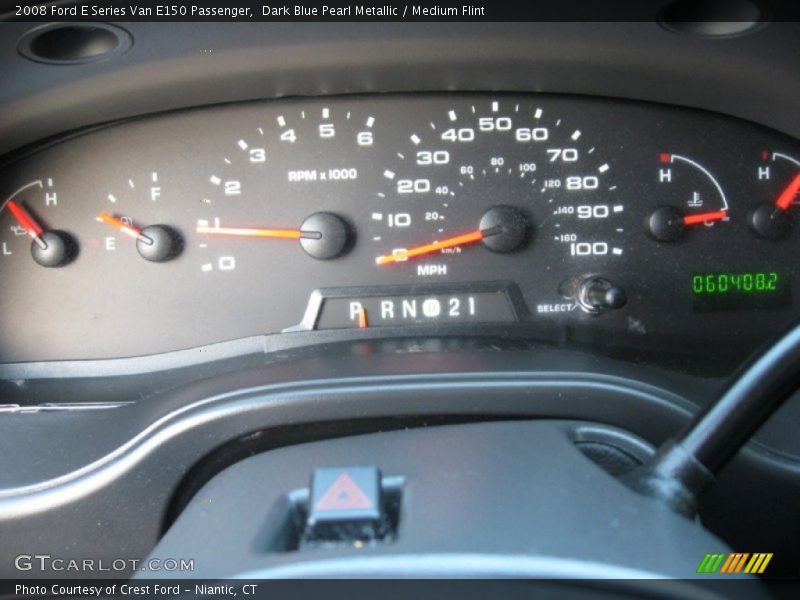 Dark Blue Pearl Metallic / Medium Flint 2008 Ford E Series Van E150 Passenger