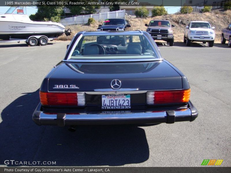 Anthracite Grey Metallic / Grey 1985 Mercedes-Benz SL Class 380 SL Roadster