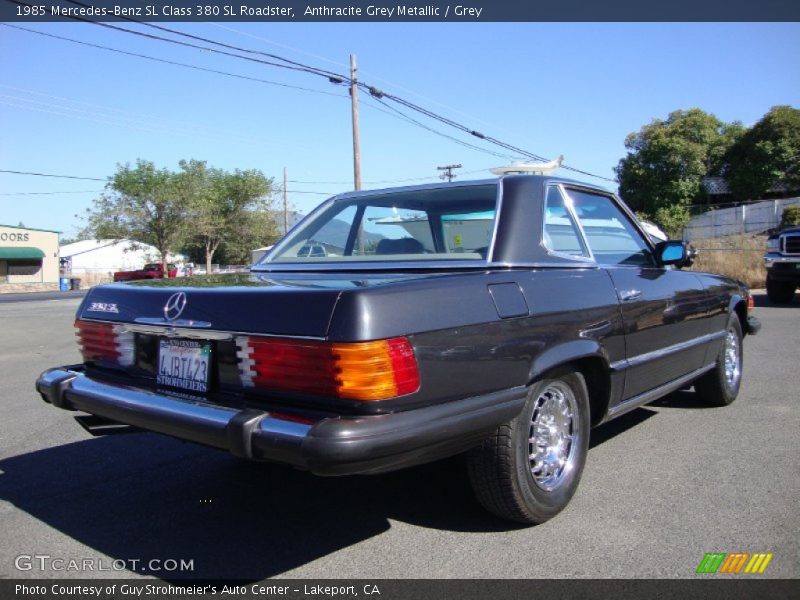 Anthracite Grey Metallic / Grey 1985 Mercedes-Benz SL Class 380 SL Roadster