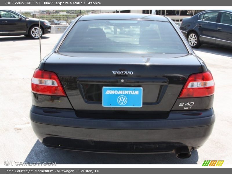 Black Sapphire Metallic / Graphite 2002 Volvo S40 1.9T
