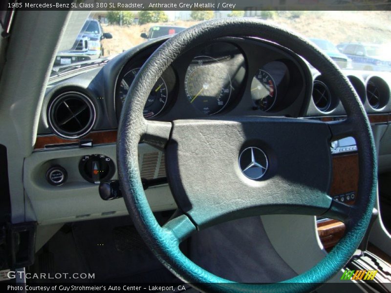 Anthracite Grey Metallic / Grey 1985 Mercedes-Benz SL Class 380 SL Roadster