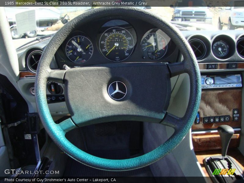 Anthracite Grey Metallic / Grey 1985 Mercedes-Benz SL Class 380 SL Roadster