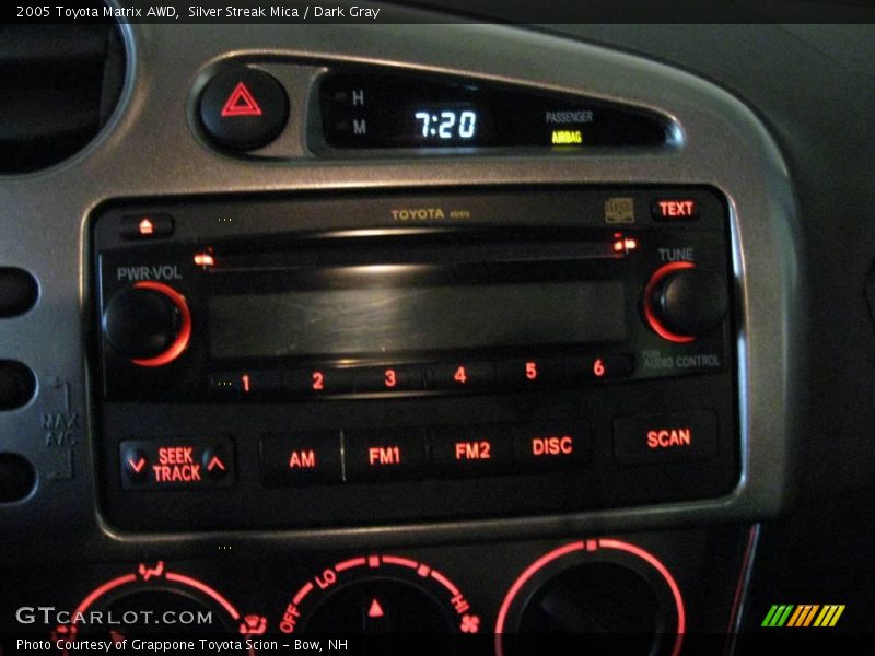 Silver Streak Mica / Dark Gray 2005 Toyota Matrix AWD