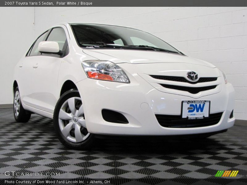 Polar White / Bisque 2007 Toyota Yaris S Sedan