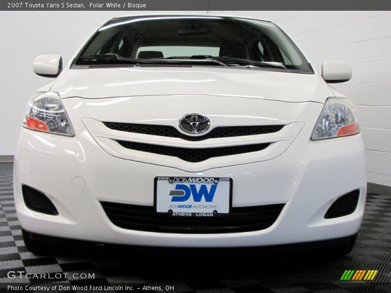 Polar White / Bisque 2007 Toyota Yaris S Sedan