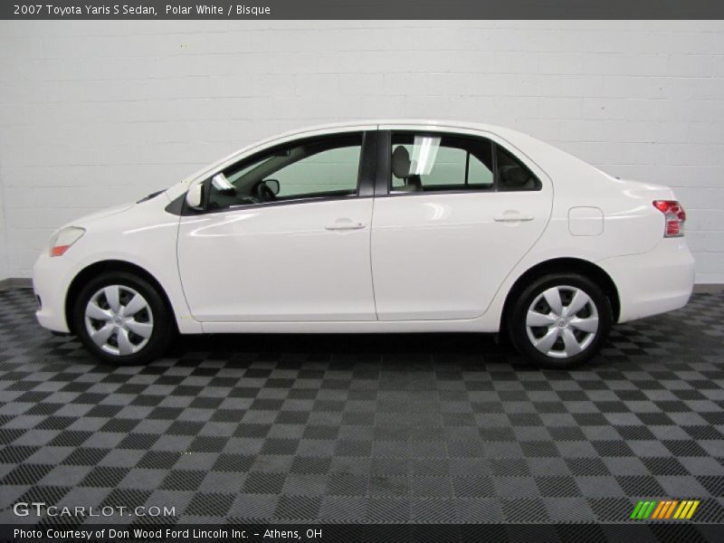 Polar White / Bisque 2007 Toyota Yaris S Sedan