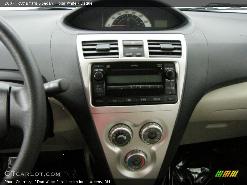 Polar White / Bisque 2007 Toyota Yaris S Sedan