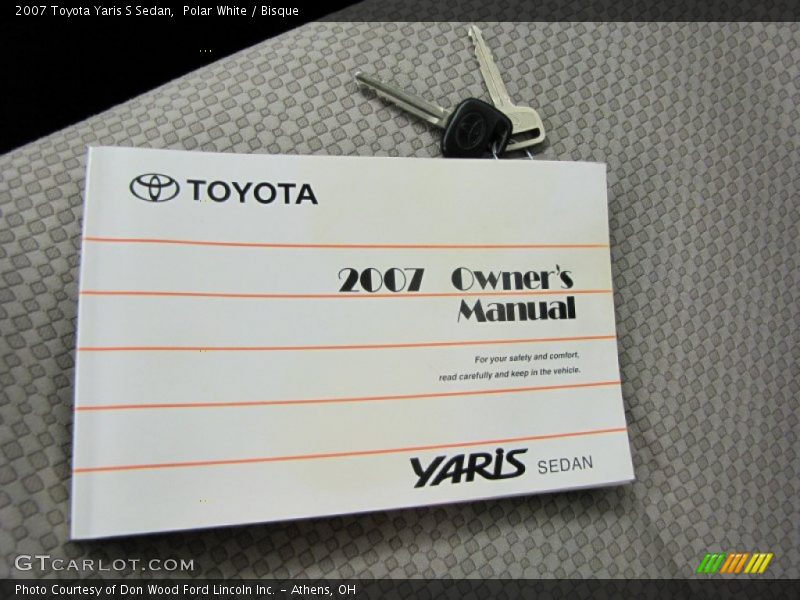Polar White / Bisque 2007 Toyota Yaris S Sedan