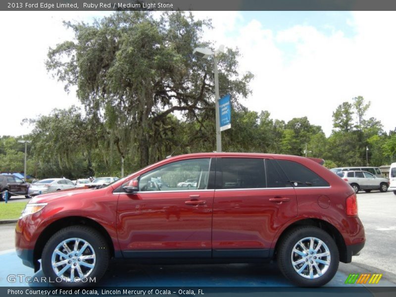 Ruby Red / Medium Light Stone 2013 Ford Edge Limited